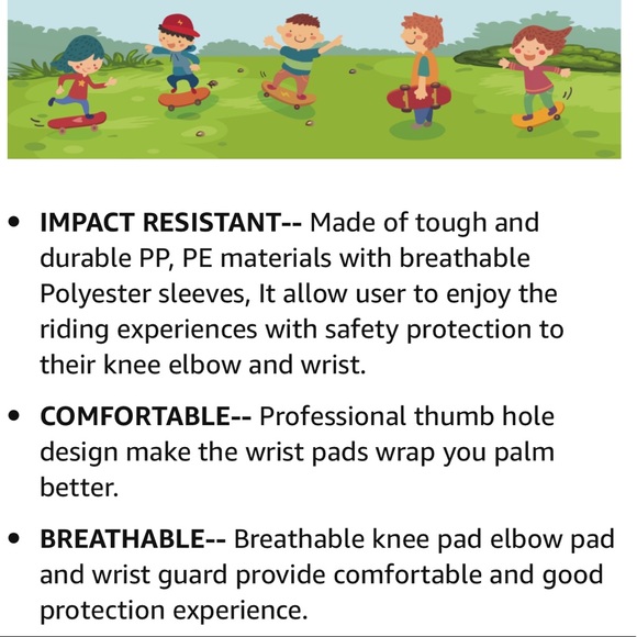 Kids Protective safety SET Elbow, knee, wrist pads - Picture 5 of 5